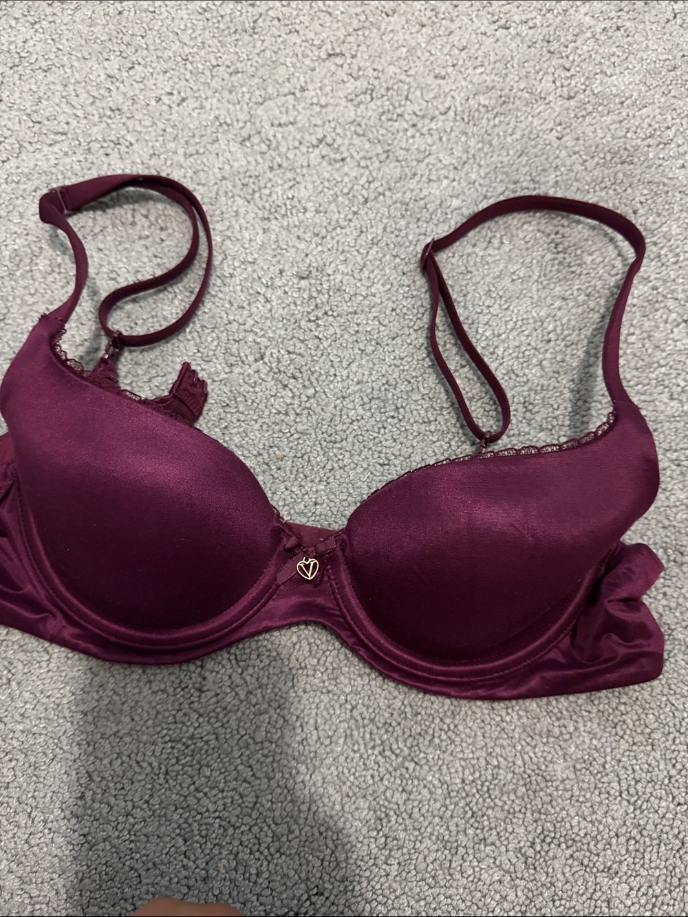 VS Plum Satin Underwire Bra - Women Intimates